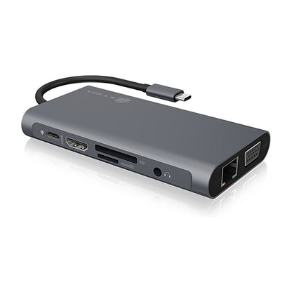 ICY BOX IB-DK4040-CPD USB-C 10-in-1 PD 100W DockingStation