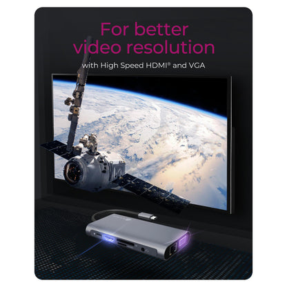 ICY BOX IB-DK4040-CPD USB-C 10-in-1 PD 100W DockingStation