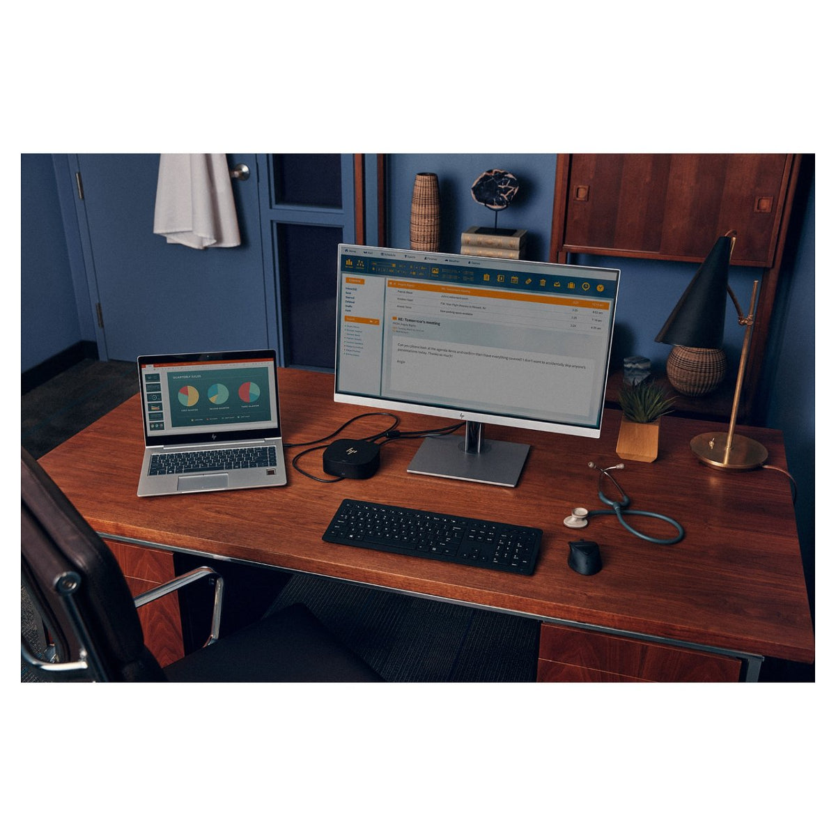 D HP USB-C/A Universal Dock G2 Schwarz 100W