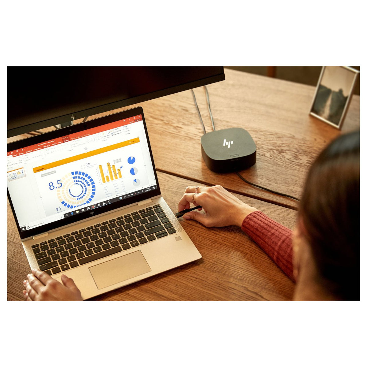D HP USB-C/A Universal Dock G2 Schwarz 100W