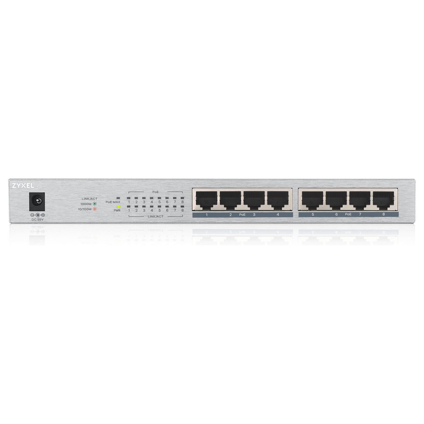 8P Zyxel GS-1008HP POE