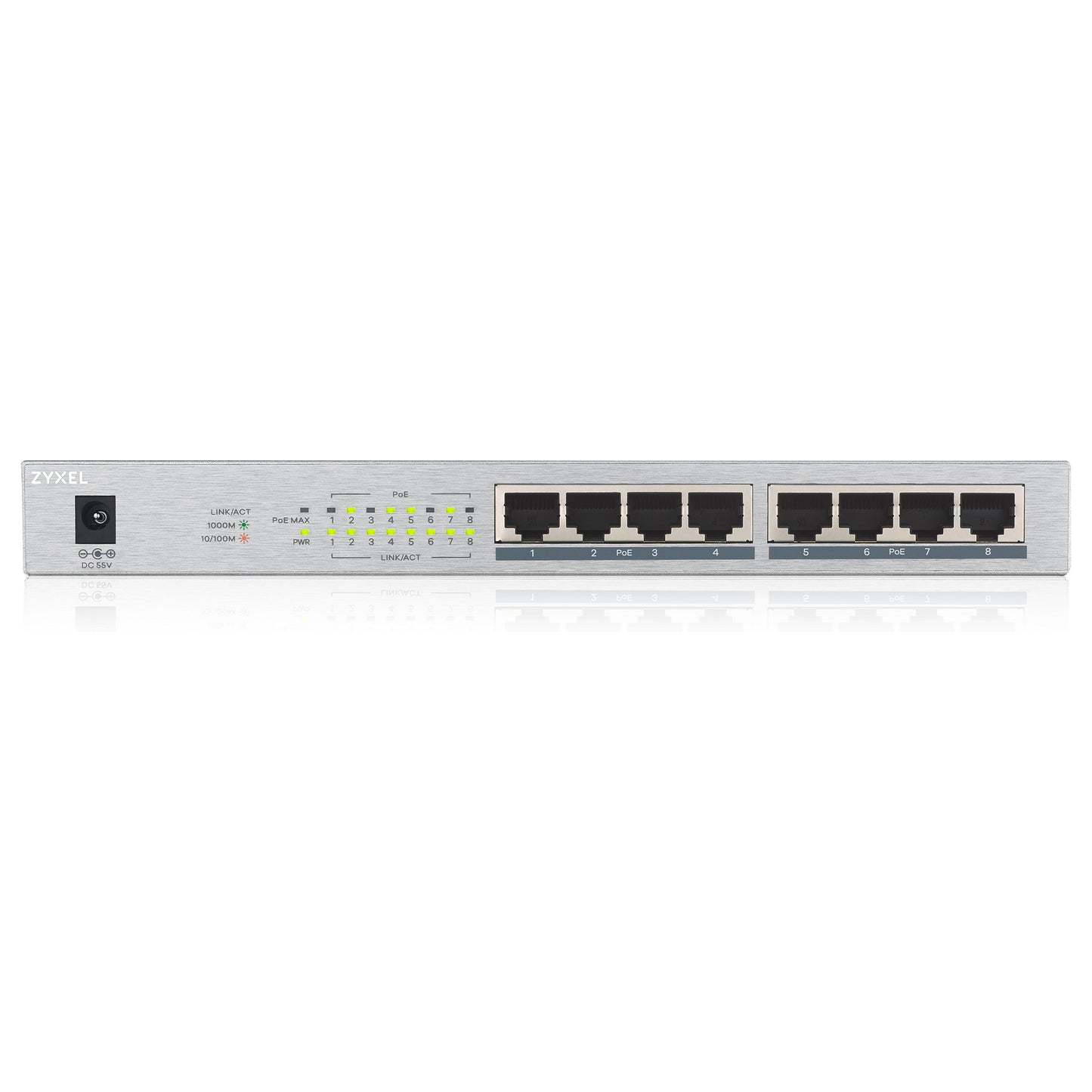 8P Zyxel GS-1008HP POE