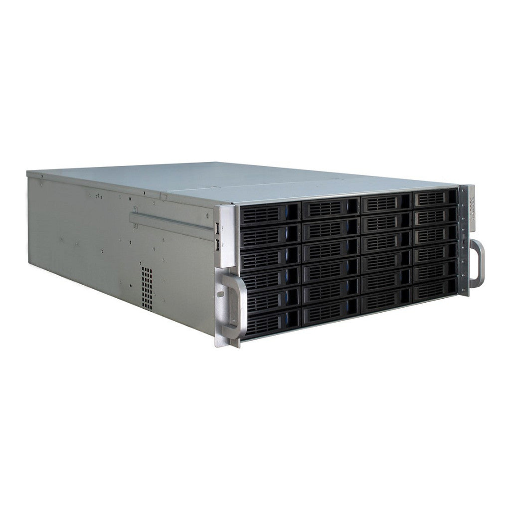 Inter-Tech 4U-4424 - Rack - Server - Metall - Schwarz - Silber - ATX,EATX,EEB,Mini-ITX,uATX - 4U