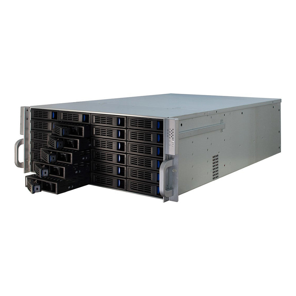 Inter-Tech 4U-4424 - Rack - Server - Metall - Schwarz - Silber - ATX,EATX,EEB,Mini-ITX,uATX - 4U