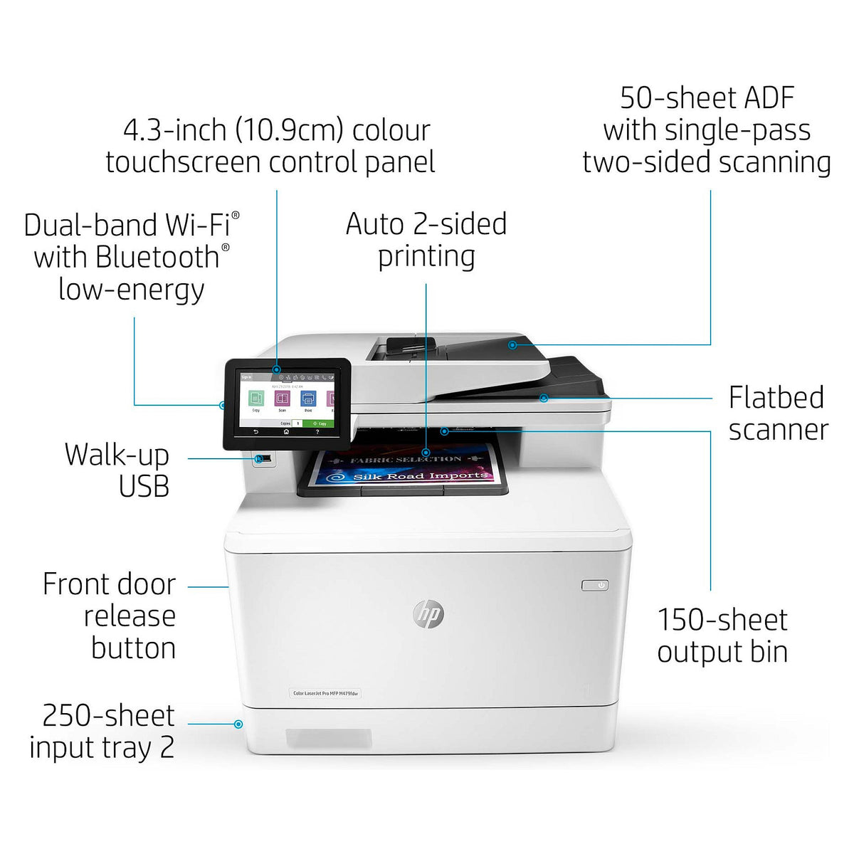 HP Color LaserJet Pro MFP M479fnw 4in1/A4/LAN/WiFi/ADF