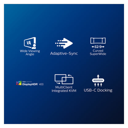 Philips 124.0cm(48.8") 499P9H 32:09 2xHDMI+DP+USB-C WebCam