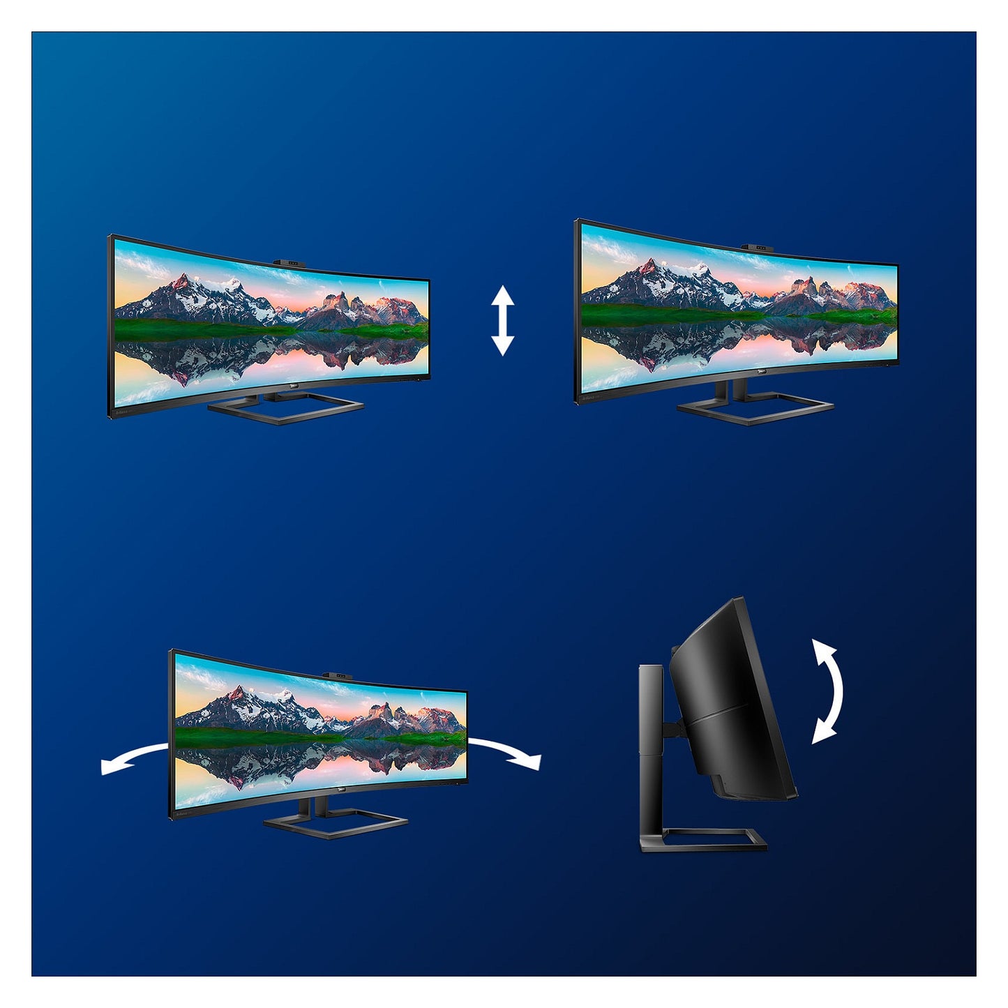 Philips 124.0cm(48.8") 499P9H 32:09 2xHDMI+DP+USB-C WebCam