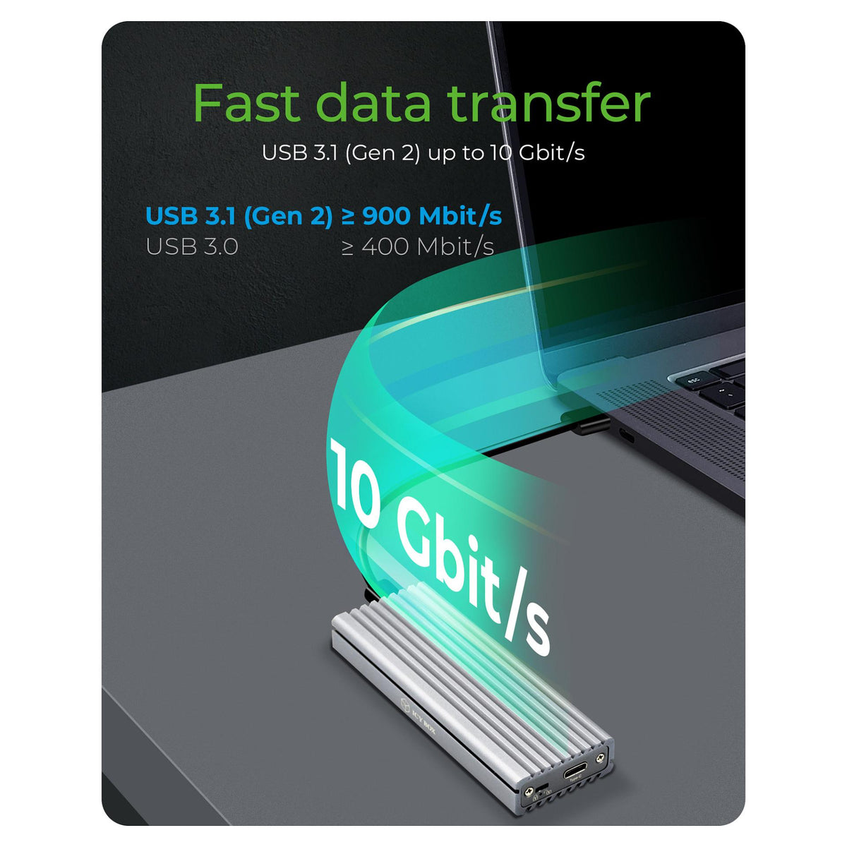 ICY BOX IB-1817Ma-C31 - Speichergehäuse - M.2 NVMe Card - USB 3.1 (Gen 2)