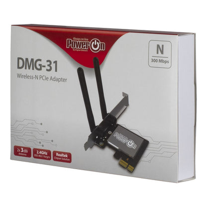 Inter-Tech DMG-31 Eingebaut WLAN - PCI Express - Wi-Fi 4 (802.11n) - 300 Mbit/s - kabellos