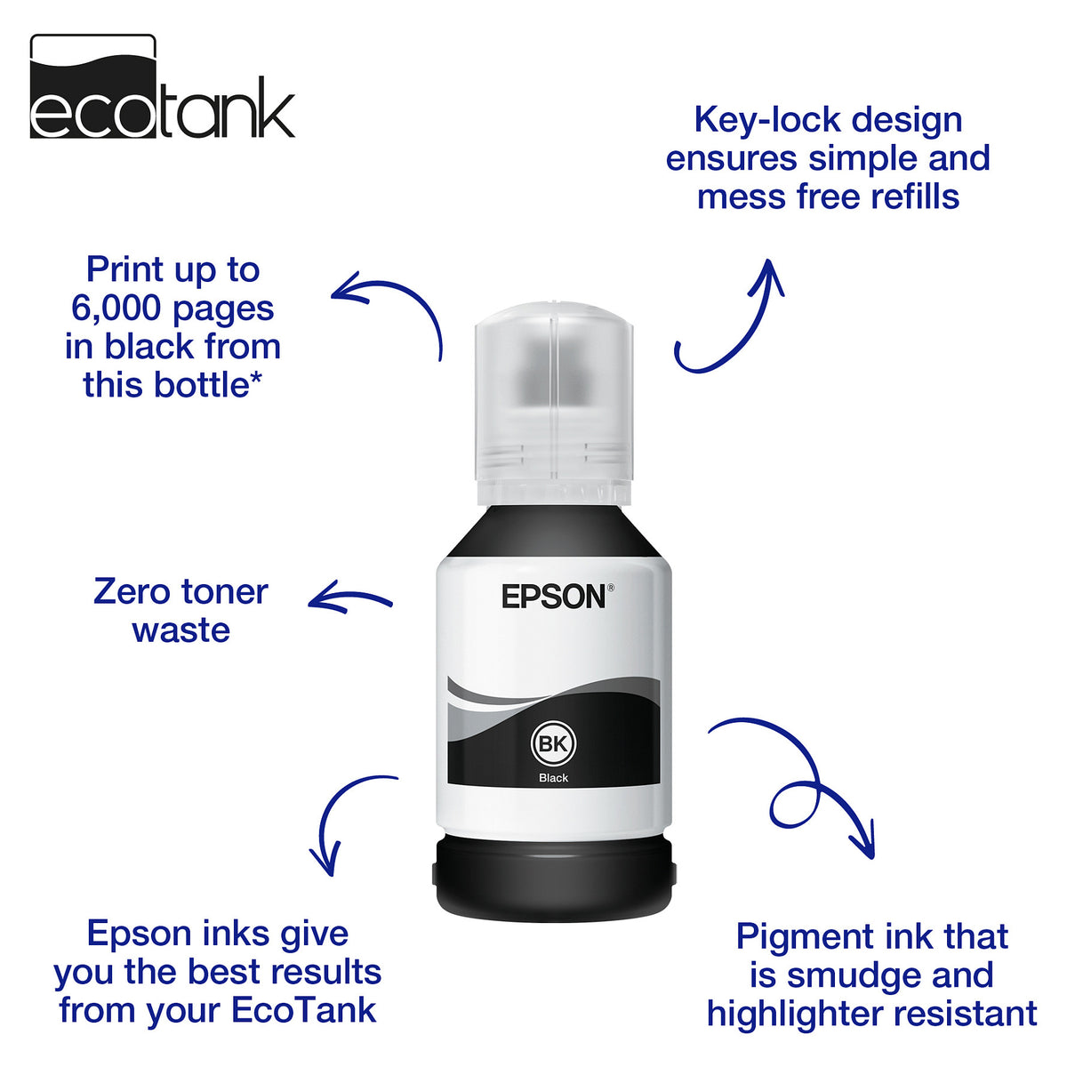 Epson Tinte 4LB EcoTank ET-MX1XX Series Black Bottle XL