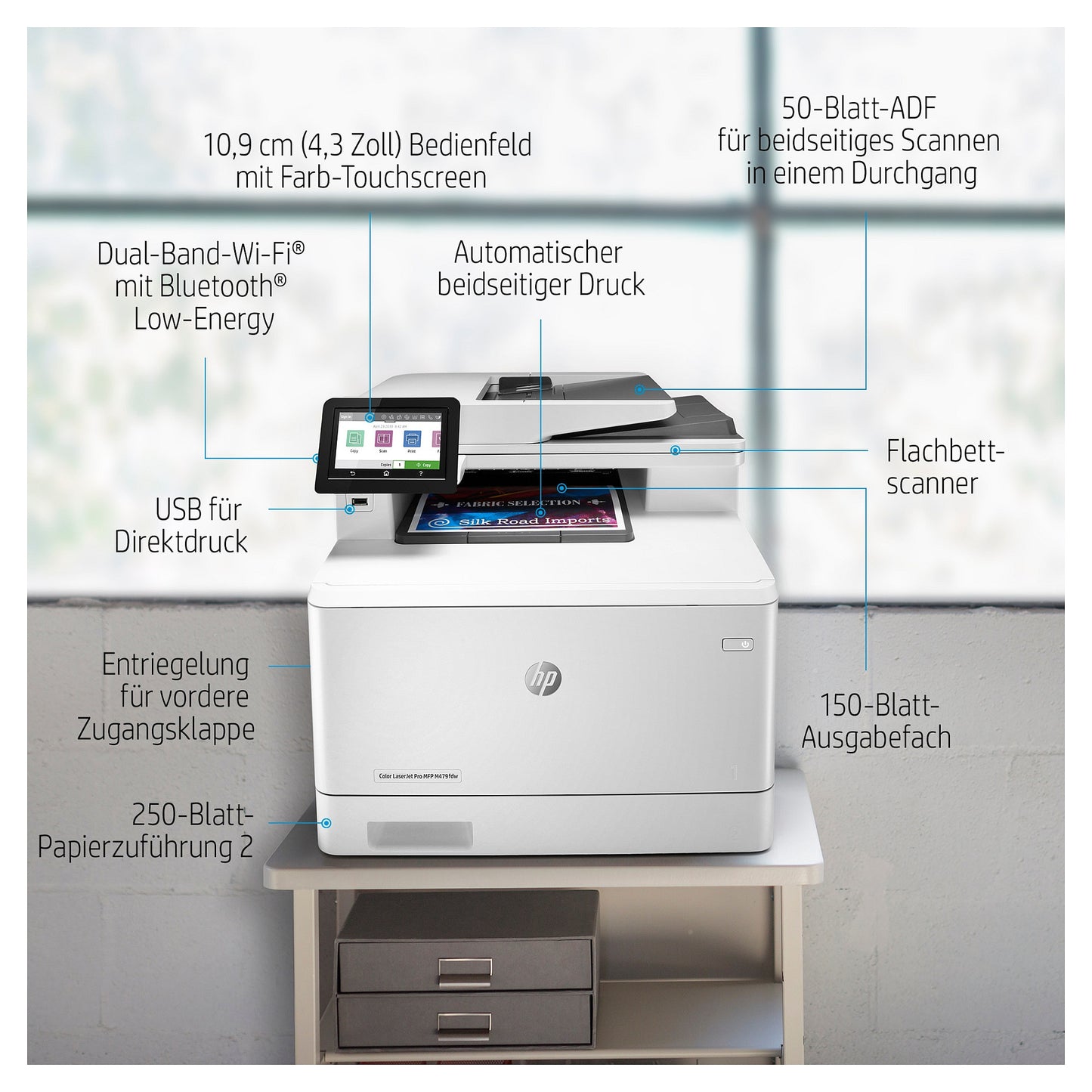 FL HP Color LaserJet Pro MFP M479dw 3in1/A4/LAN/WiFi/Duplex/ADF