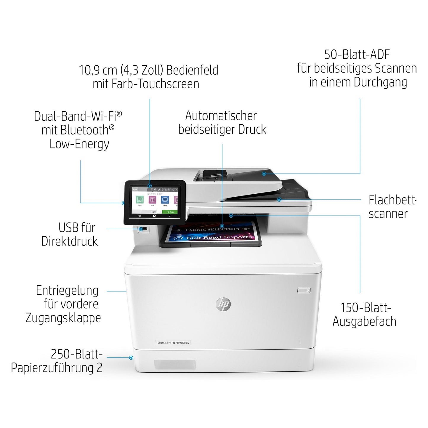 FL HP Color LaserJet Pro MFP M479dw 3in1/A4/LAN/WiFi/Duplex/ADF