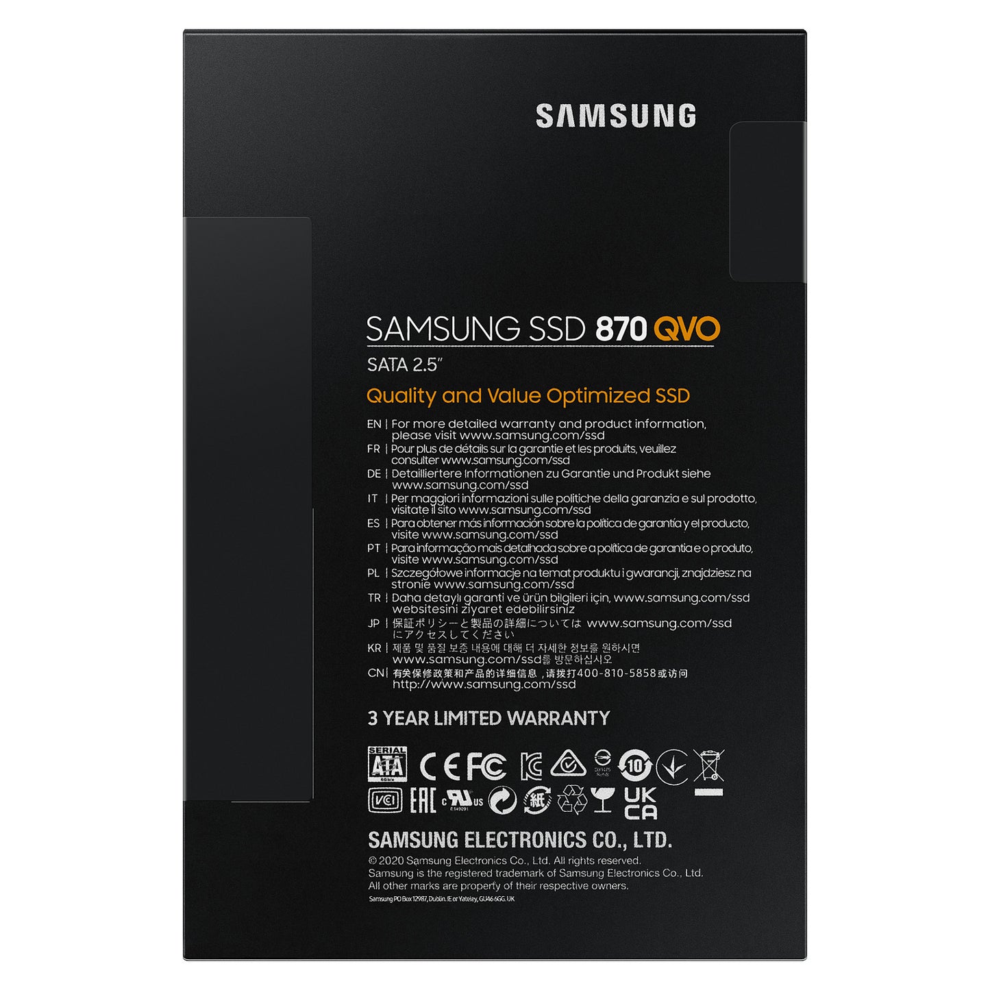 2.5" 1TB Samsung 870 QVO retail