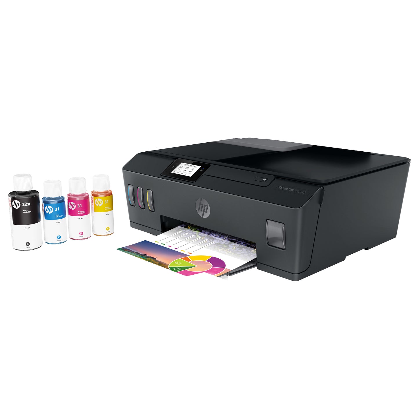 T HP Smart Tank Plus 570 Tintenstrahldrucker 3in1/A4/WiFi/Bluetooth/ADF
