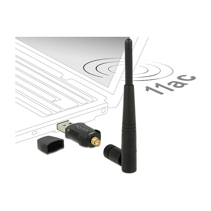 USB 2.0 Dual Band WLAN ac/a/b/g/n Stick - Netzwerkadapter - USB 2.0