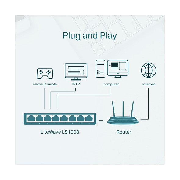 8P TP-LINK LiteWave LS1008