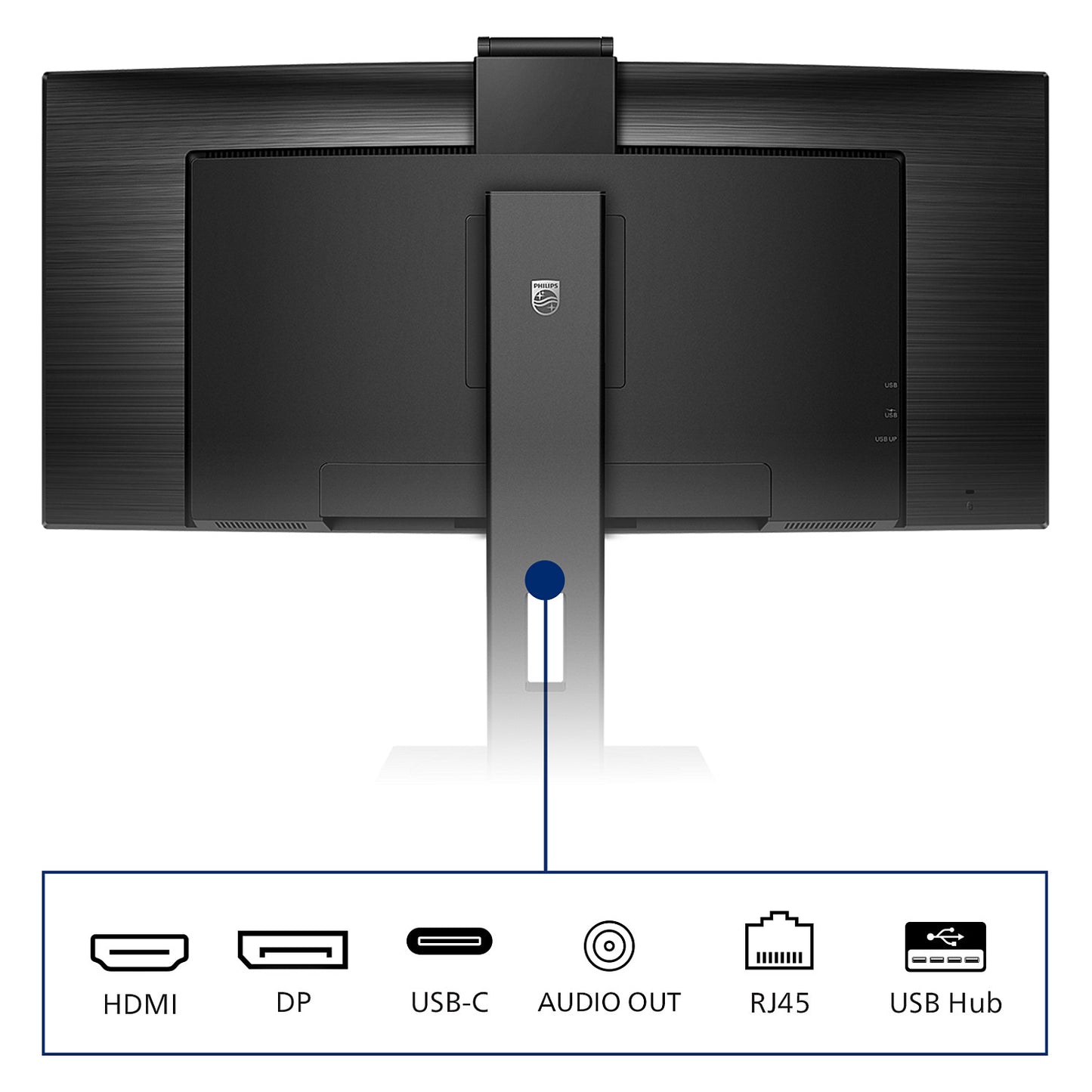 Philips 86.4cm (34.0") 346P1CRH 21:09 HDMI+DP+USB-C VA
