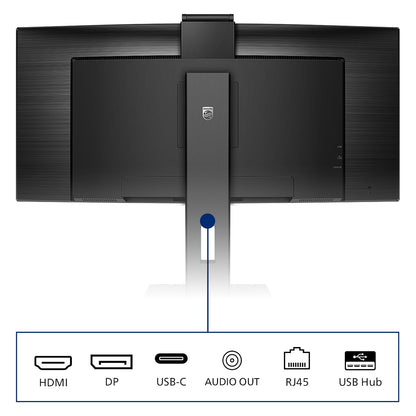Philips 86.4cm (34.0") 346P1CRH 21:09 HDMI+DP+USB-C VA