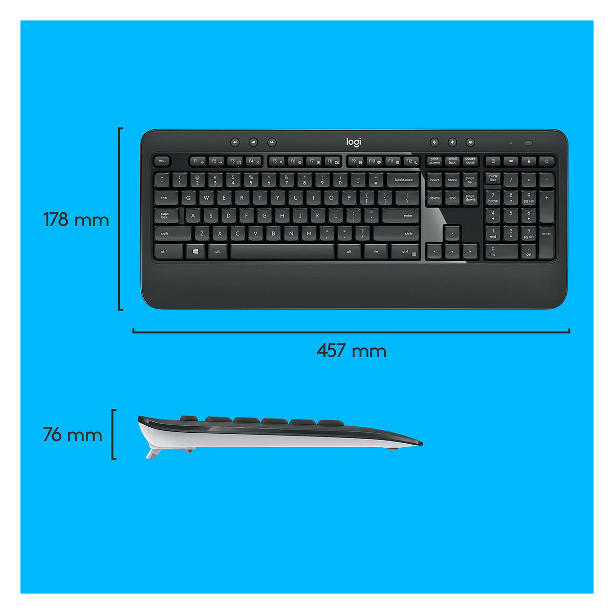 Logitech MK540 Advanced - Tastatur-und-Maus-Set - kabellos - 2.4 GHz - QWERTZ - Deutsch (Schweiz