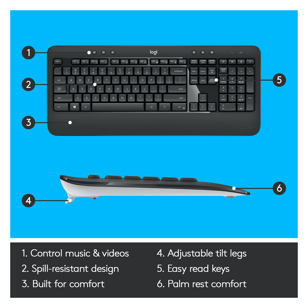 Logitech MK540 Advanced - Tastatur-und-Maus-Set - kabellos - 2.4 GHz - QWERTZ - Deutsch (Schweiz