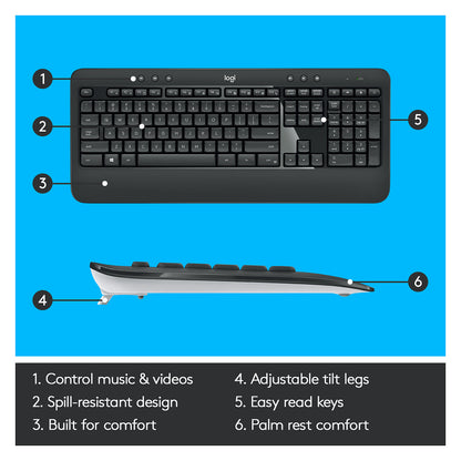 Logitech MK540 Advanced - Tastatur-und-Maus-Set - kabellos - 2.4 GHz - QWERTZ - Deutsch (Schweiz
