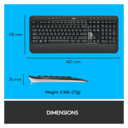 Logitech MK540 Advanced - Tastatur-und-Maus-Set - kabellos - 2.4 GHz - QWERTZ - Deutsch (Schweiz
