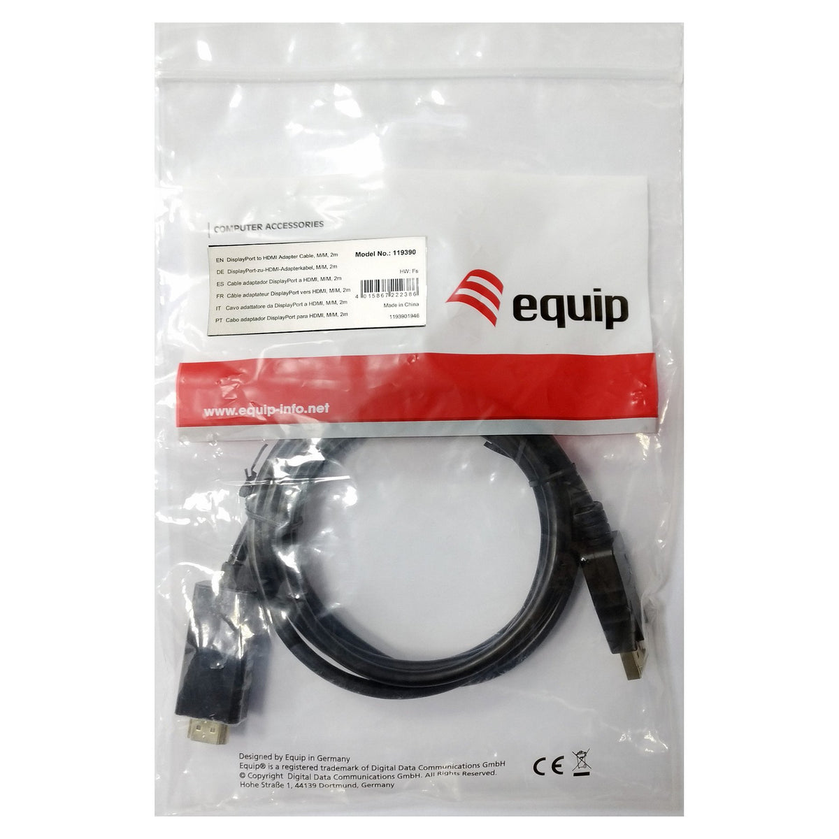 equip DisplayPort auf HDMI Adapter kable - 5 m - 5 m - DisplayPort - HDMI - Männlich - Männlich - Gerade