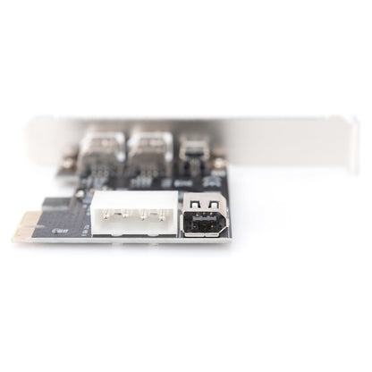 DIGITUS 1 x PCI Express Karte, Firewire 1394a (2+1 Port)