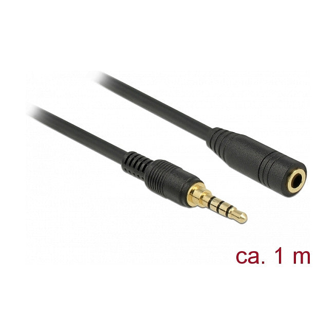 Delock Audioverlängerungskabel - 4-poliger Mini-Stecker (M)
