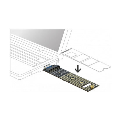 Delock Speicher-Controller M.2 - M.2 NVMe Card - 10 Gbit/s - USB 3.1 (Gen 2)