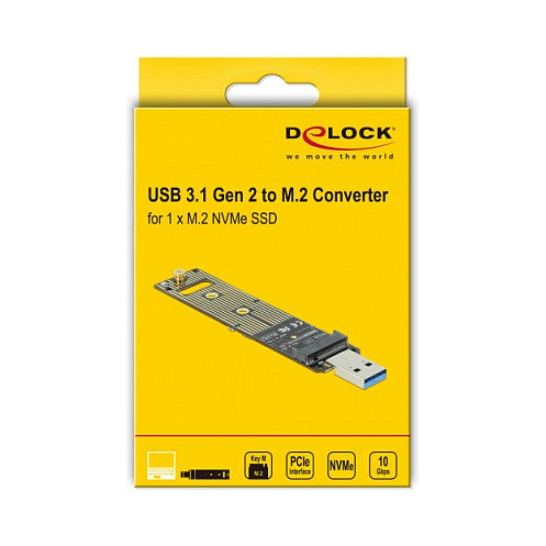 Delock Speicher-Controller M.2 - M.2 NVMe Card - 10 Gbit/s - USB 3.1 (Gen 2)