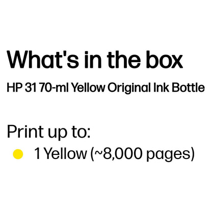 HP 31 Yellow Original Ink Bottle