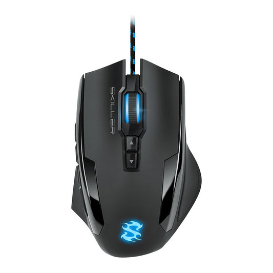 Sharkoon Skiller SGM1 Gaming Mouse kabelgebunden ergonomisch optisch 12 Tasten Black