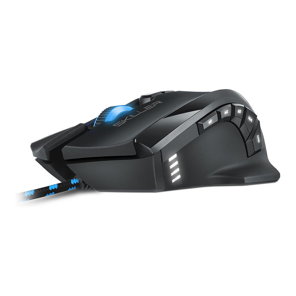 Sharkoon Skiller SGM1 Gaming Mouse kabelgebunden ergonomisch optisch 12 Tasten Black