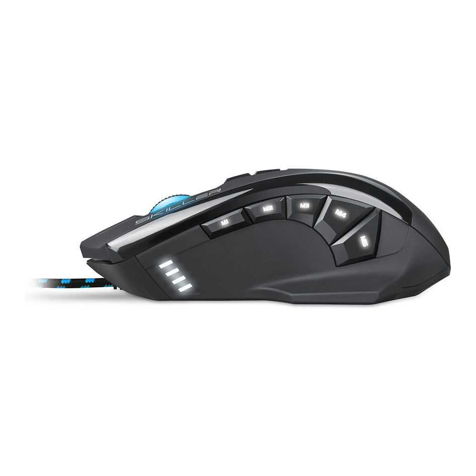 Sharkoon Skiller SGM1 Gaming Mouse kabelgebunden ergonomisch optisch 12 Tasten Black