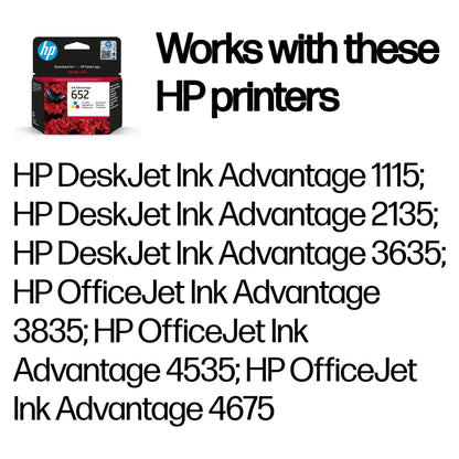 HP Tinte 652 F6V24AE Color (Cyan/Magenta/Gelb)