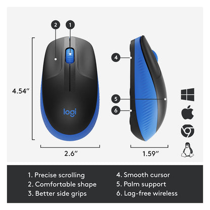 Logitech M190 optisch wireless Blue