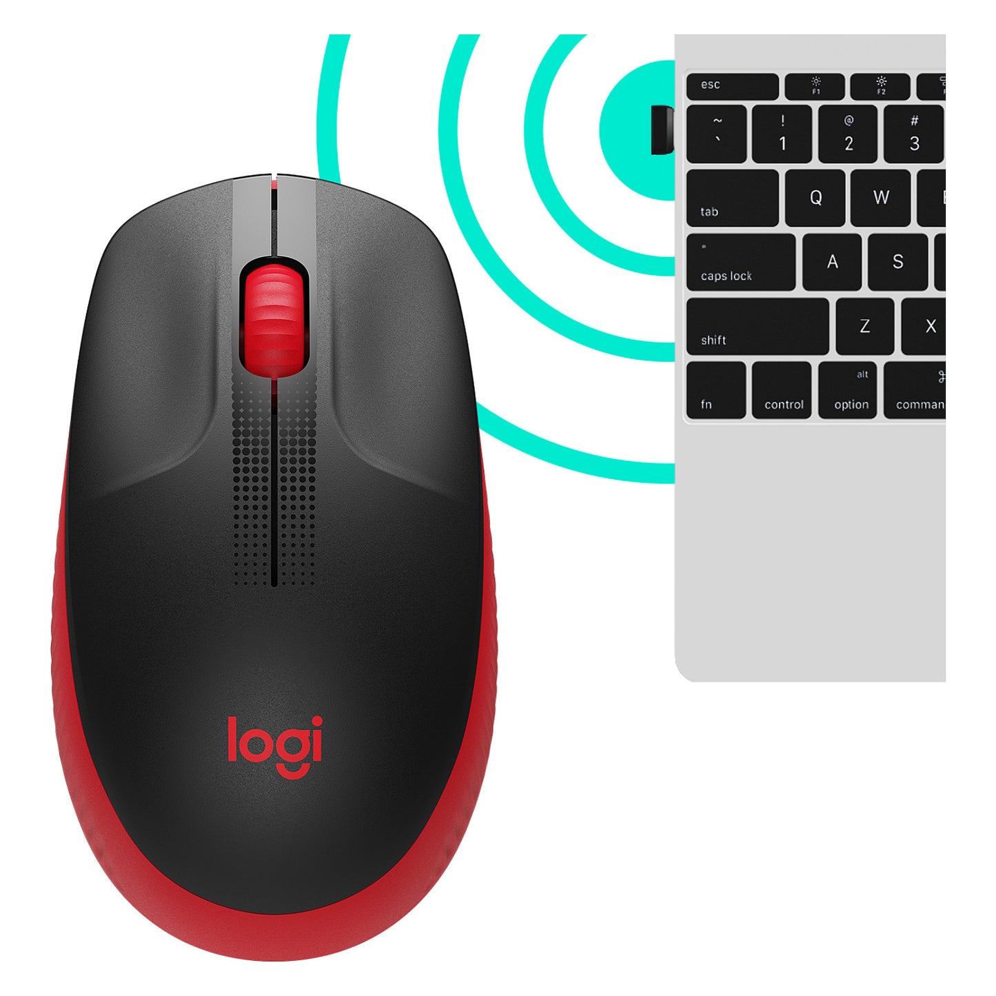Logitech M190 optisch wireless Red