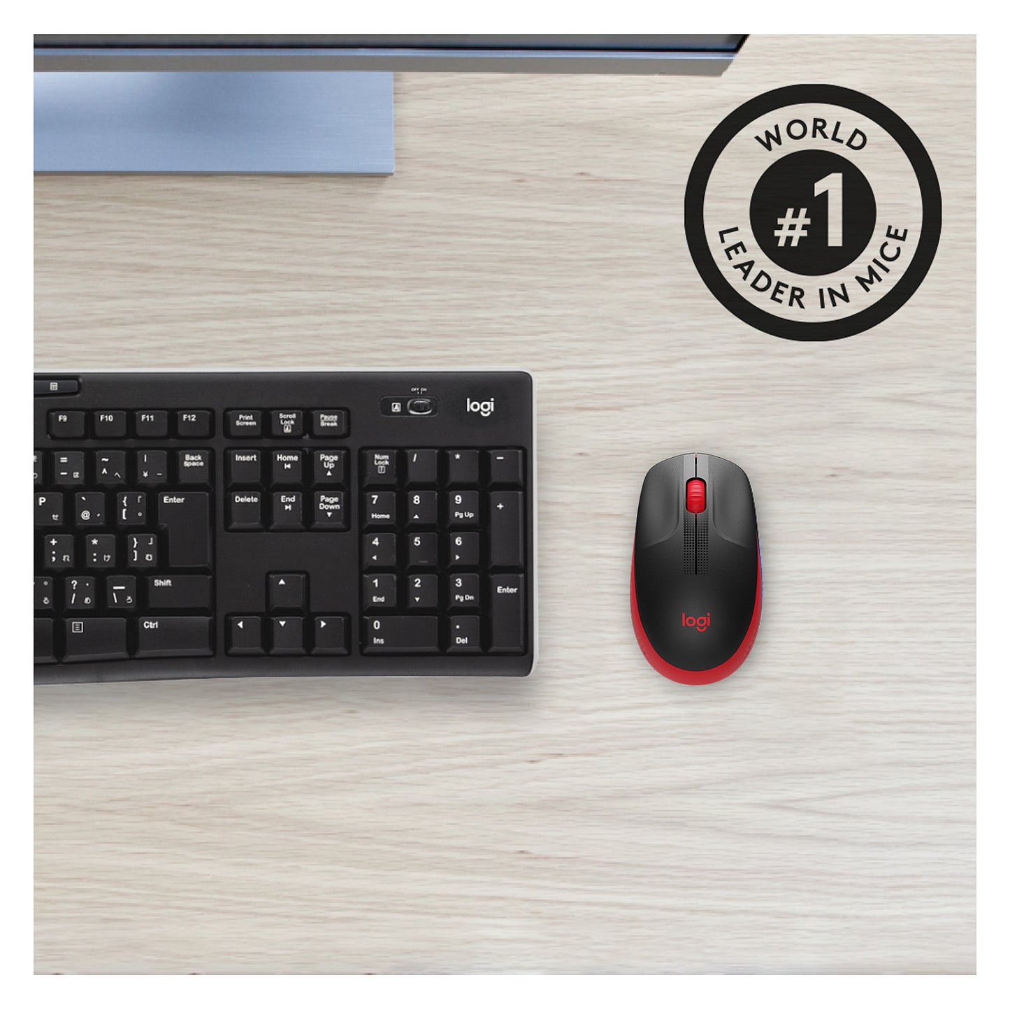 Logitech M190 optisch wireless Red