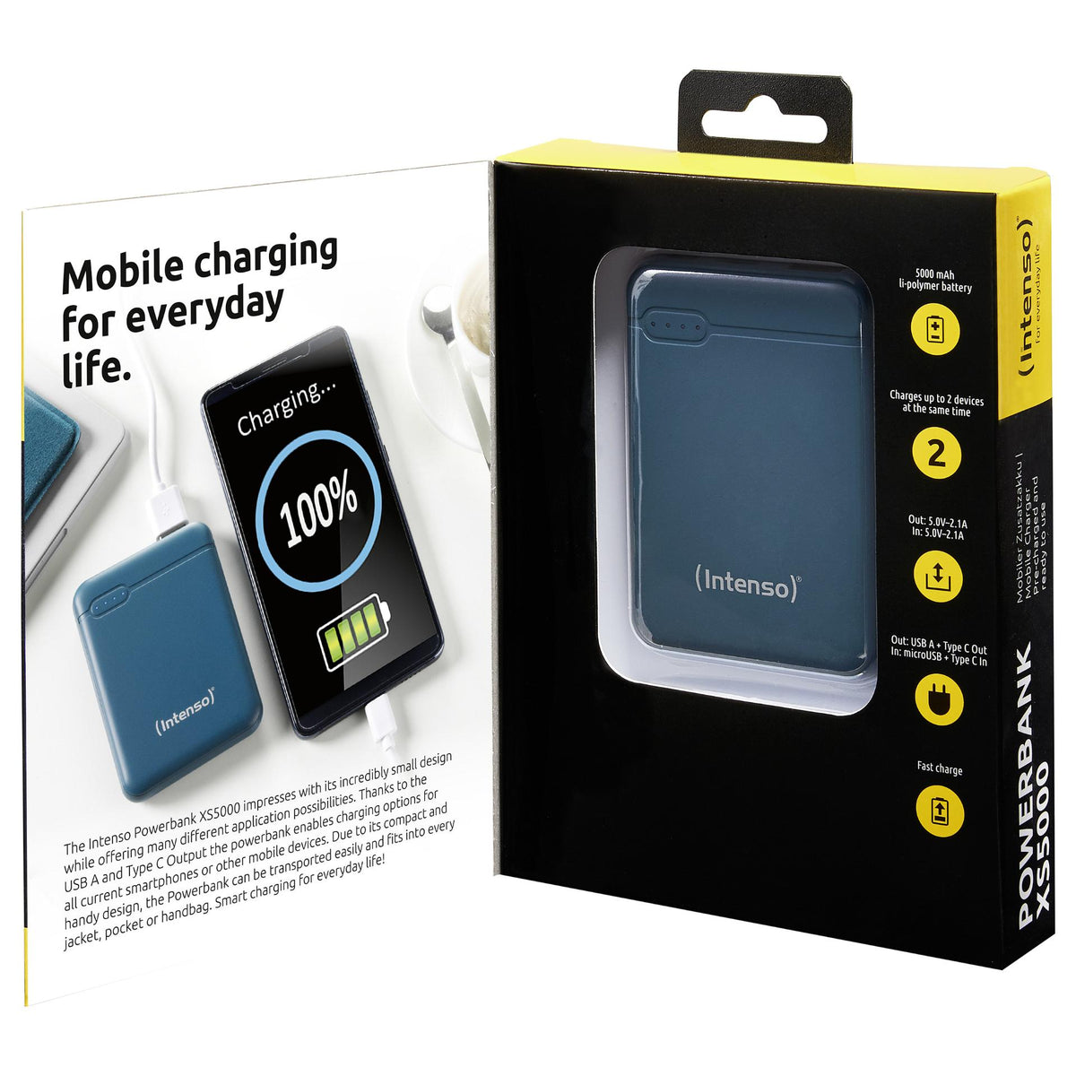 Intenso Powerbank XS5000 Powerbank - Li-Pol