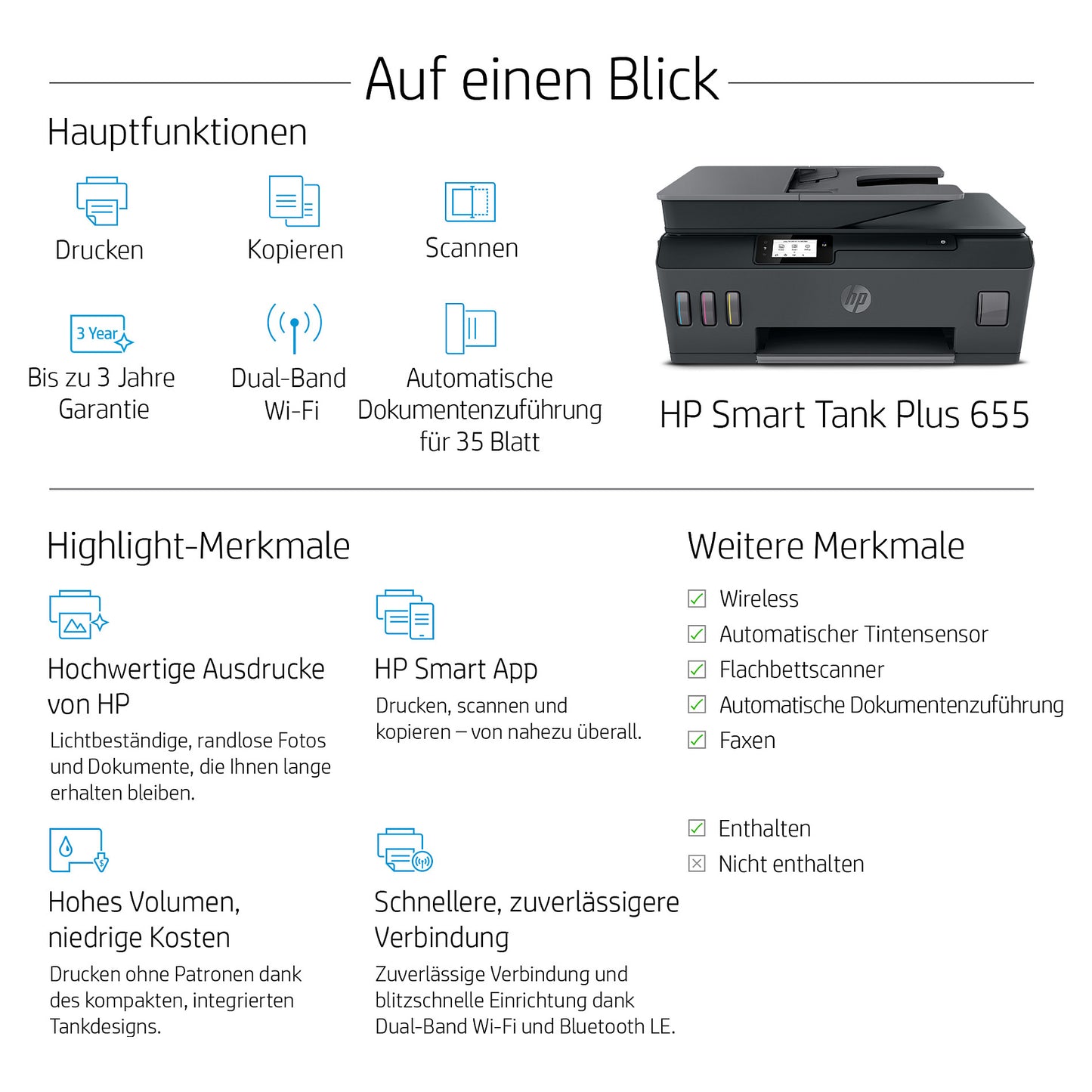 T HP Smart Tank Plus 655 4in1/A4/WiFi/Bluetooth/ADF