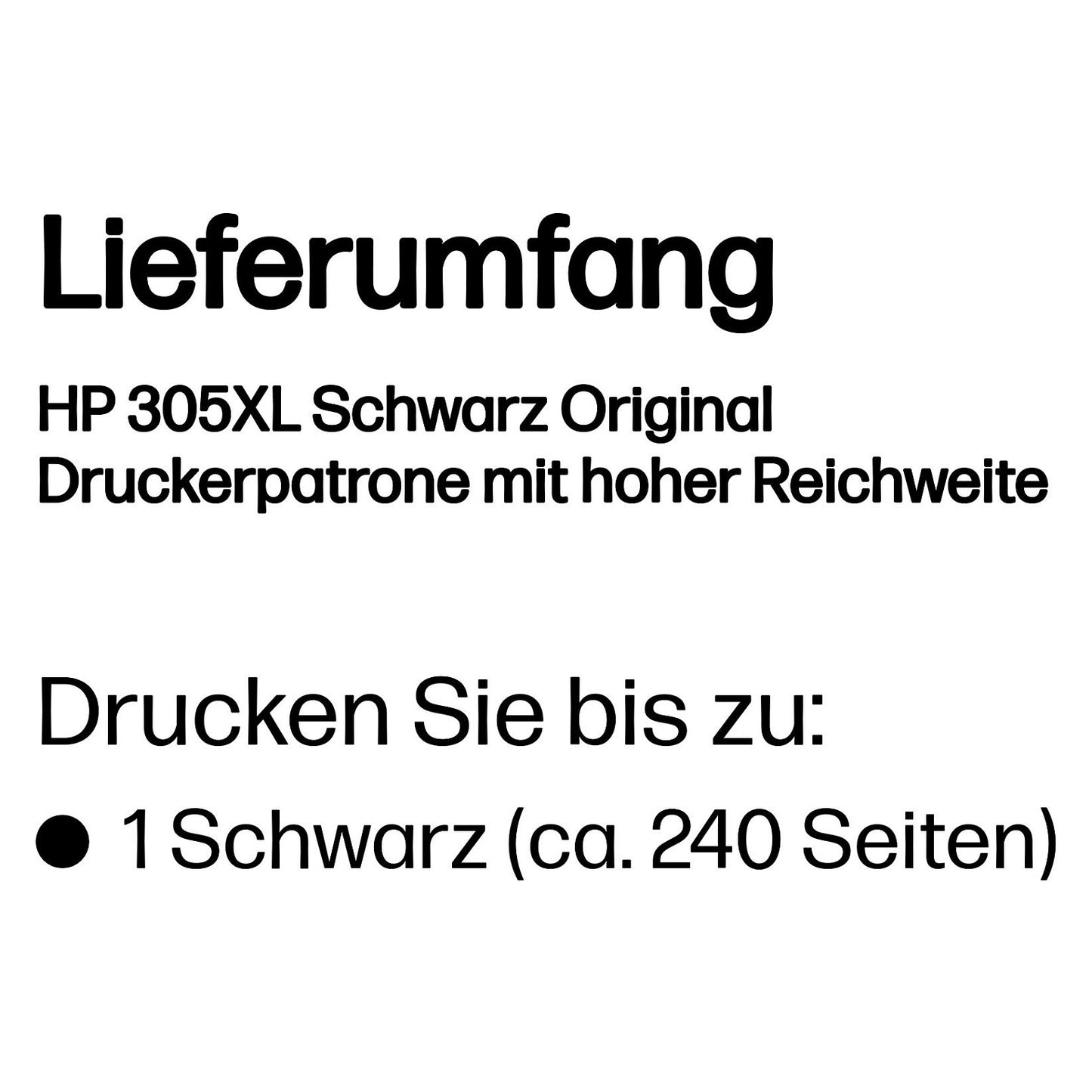 HP Tinte 305XL 3YM62AE Schwarz