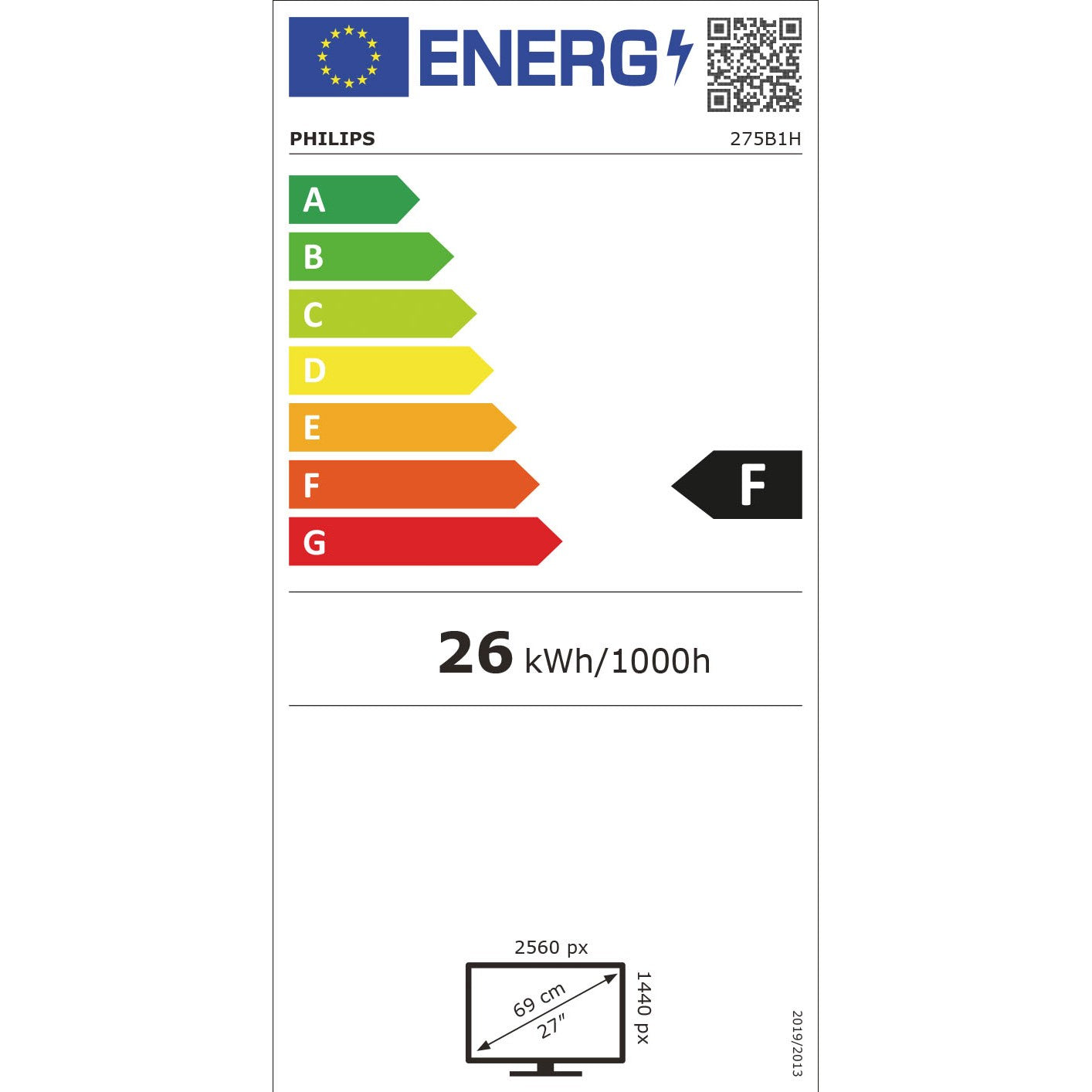 Philips 68.5cm (27.0") 275B1H 16:09 DVI+HDMI+DP+USB Webcam