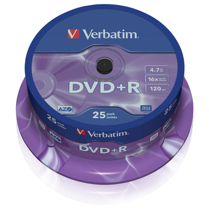 Verbatim - 25 x DVD+R - 4.7GB 16x - Spindel - Speichermedium (43500)