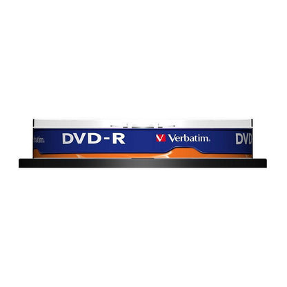 1x10 Verbatim DVD-R 4,7GB 16x Speed, matt silver Cakebox