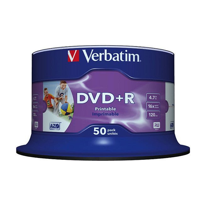 Verbatim DVD+R Rohlinge AZO 4.7GB Datenspeicher (50er Pack)