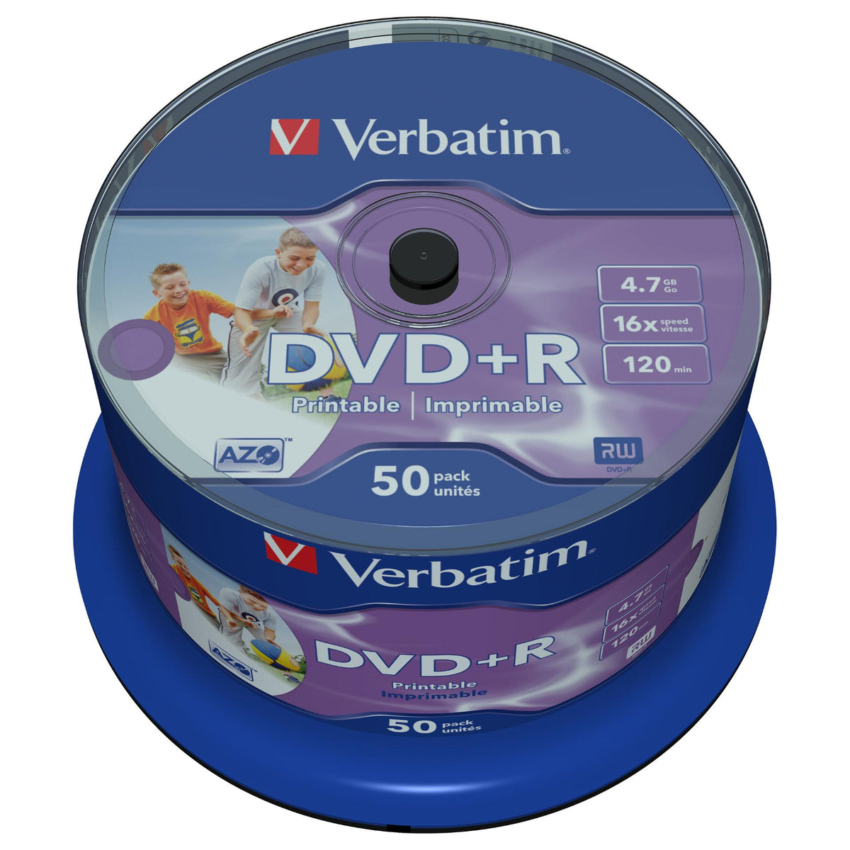 Verbatim DVD+R Rohlinge AZO 4.7GB Datenspeicher (50er Pack)