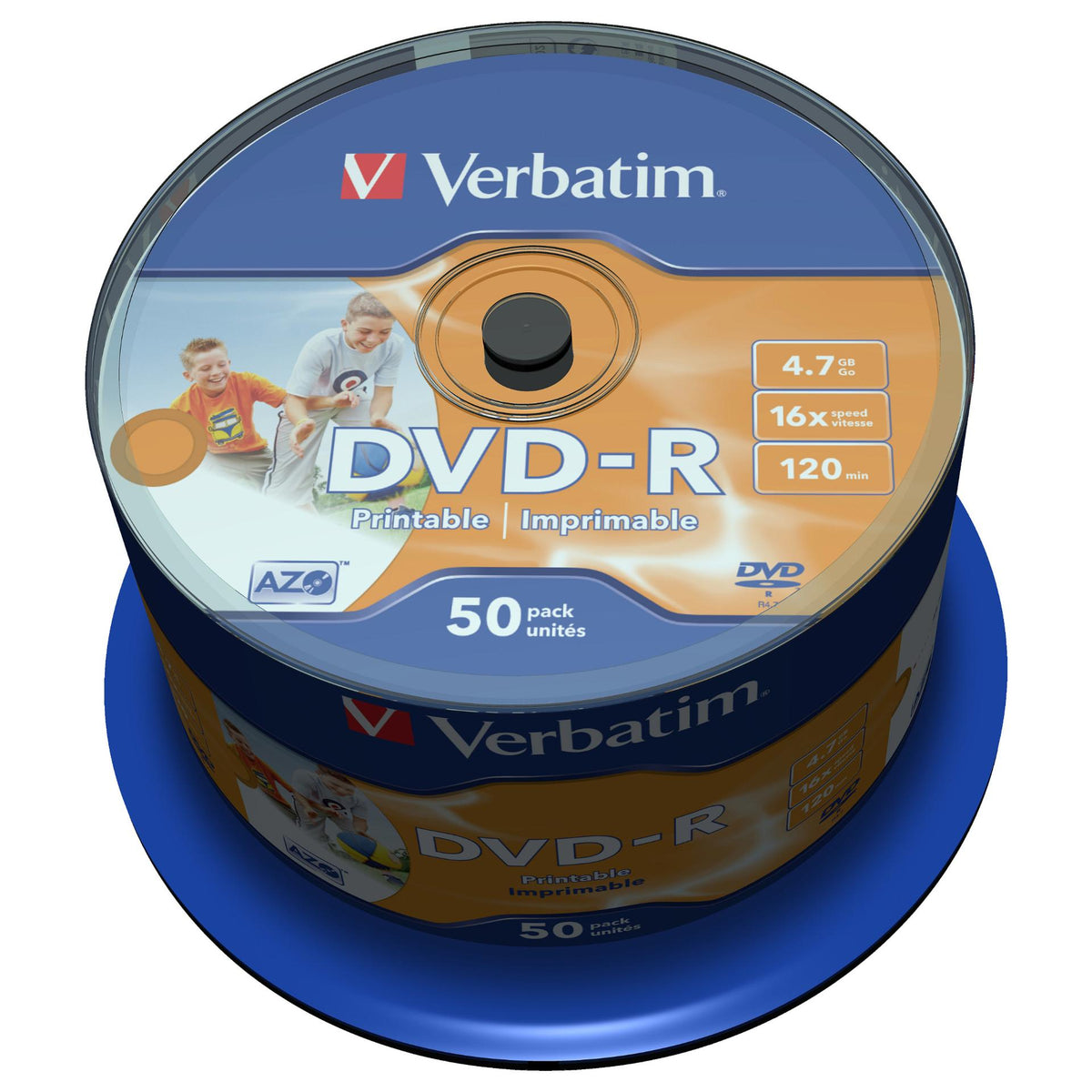 1x50 Verbatim DVD-R 4,7GB 16x Speed, photo printable
