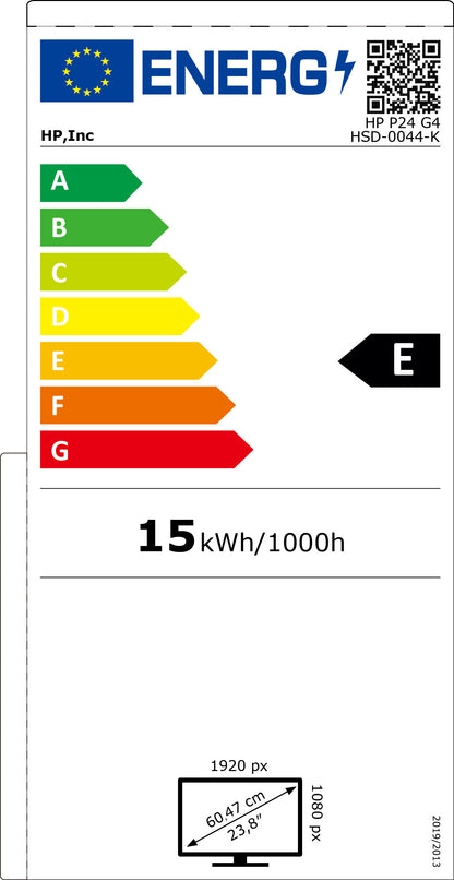 60,5cm/23,8'' (1920x1080) HP P24 G4 16:9 5ms HDMI DisplayPort VGA VESA Full HD Black