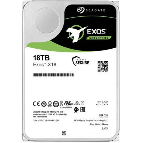 18TB Seagate Exos X18 ST18000NM004J 7200RPM 256MB Ent. *Bring-In-Garantie*